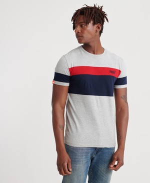 Superdry Orange Label Chestband Organic Cotton Férfi Pólók Szürke | YKILF4317